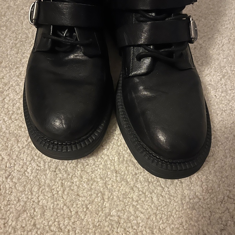 DKNY Black Leather Ita Buckle Boot, size 10, EUC - Picture 9 of 9